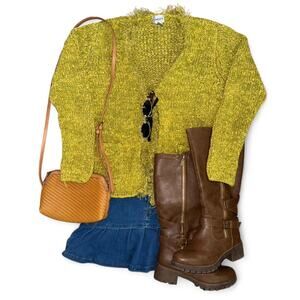 vtg rare fuzzy boho fairy whimsy 70s spring 2026 cardigan